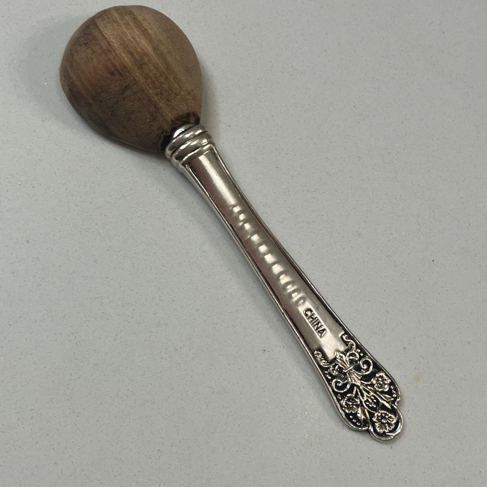 Vintage Chocoholic Wooden and Silver Spoon - Picture 4 of 4